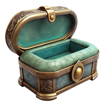 dramatic creative Antique Jewelry Box Velvet Lined Cutout Image detailed png