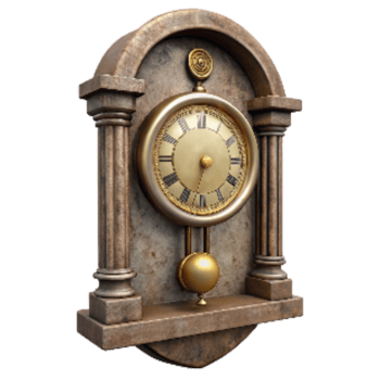 extraordinary rustic Antique Wall Clock with Pendulum Transparent Background exclusive png
