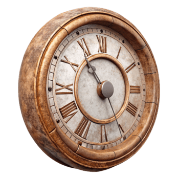 impressive classic Antique Wall Clock Roman Numerals Transparent Background high quality png