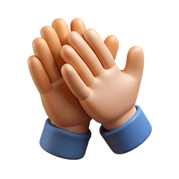 impressive rustic Applause Hands Clapping Isolated on Transparent Background genuine png