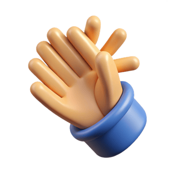 elegant vintage Applause Icon Cutout with Clapping Hands genuine png