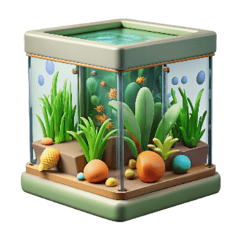 wonderful modern Aquarium with Plants Cutout Isolated original png