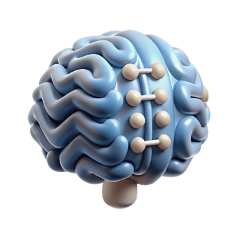 dramatic classic Artificial Intelligence Brain Icon Transparent Background professional png