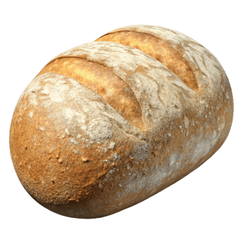 magnificent minimalist Artisan Bread Loaf Crusty Texture Isolated Element professional png
