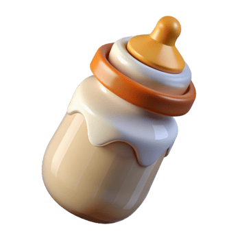 impressive modern Baby Bottle Filled with Milk Isolated genuine png