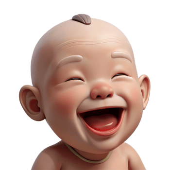 magnificent traditional Baby Laughing Joyful Expression Close Up Isolated premium png