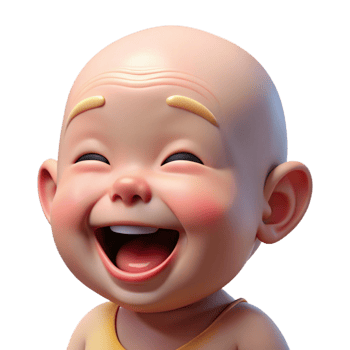 impressive traditional Baby Laughing Joyful Expression Close Up Isolated high quality png