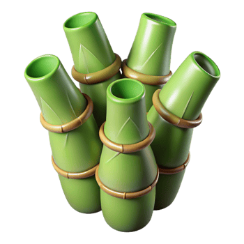 elegant contemporary Bamboo Shoot Fresh and Green Close Up Isolated premium png