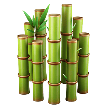 impressive abstract Bamboo Stalks Green and Brown Vertical Lines Isolated genuine png