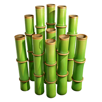 impressive rustic Bamboo Stalks Green and Brown Vertical Lines Isolated professional png