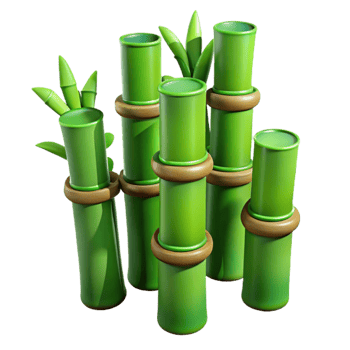 elegant creative Bamboo Stalks Green Texture Isolated Cutout high resolution png
