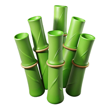 beautiful creative Bamboo Stalks Green Texture Isolated Cutout 4K png