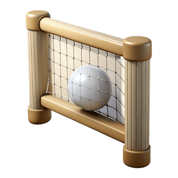 elegant vintage Beach Volleyball Net White Mesh Cutout on Transparent Background genuine png