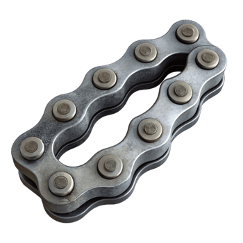 impressive modern Bicycle Chain Close Up Cutout Isolated professional png
