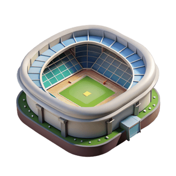 magnificent traditional Birdseye Perspective of Stadium During Game Transparent Background detailed png