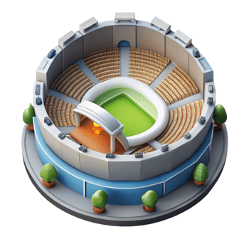 elegant rustic Birdseye Perspective of Stadium During Game Transparent Background genuine png