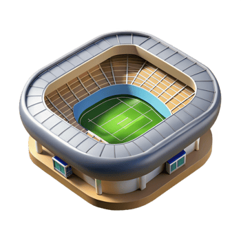 elegant vintage Birdseye Perspective of Stadium During Game Transparent Background professional png