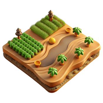 stunning modern Birds Eye View of Agricultural Fields Cutout high resolution png