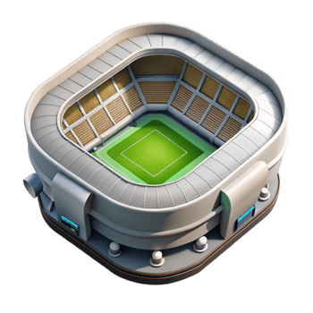 elegant rustic Birdseye Perspective of Stadium During Game Transparent Background professional png