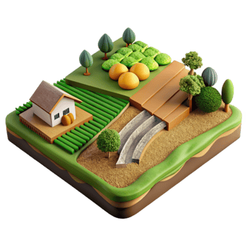 stunning modern Birds Eye View of Agricultural Fields Cutout original png
