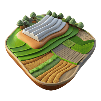extraordinary modern Birds Eye View of Agricultural Fields Cutout 4K png