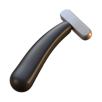 impressive minimalist Black Eyebrow Razor Isolated on Transparent Background premium png