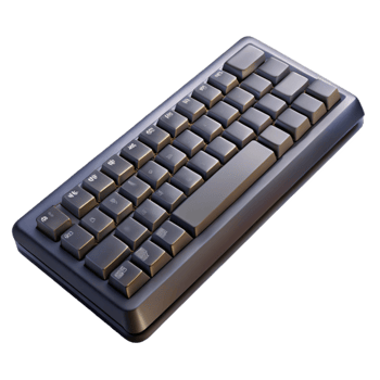 beautiful creative Black Keyboard Top View Isolated with Backlighting authentic png