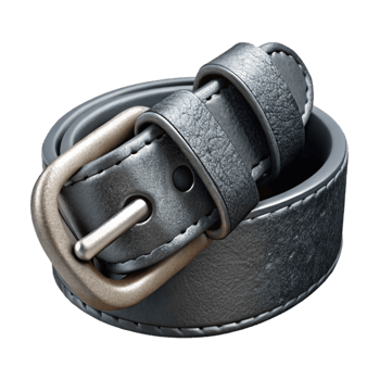 elegant minimalist Black Leather Belt Silver Buckle Isolated Element exclusive png