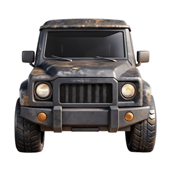 stunning contemporary Black Suv Front View Isolated detailed png