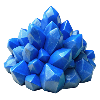 serene classic Blue Bath Salts Crystals Pile Isolated Element exclusive png
