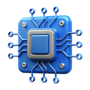serene rustic Blue Circuit Board Cutout Isolated on Transparent Background high resolution png