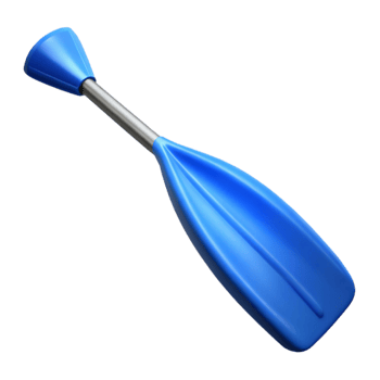 magnificent classic Blue Kayak Paddle Angled View Transparent Background professional png