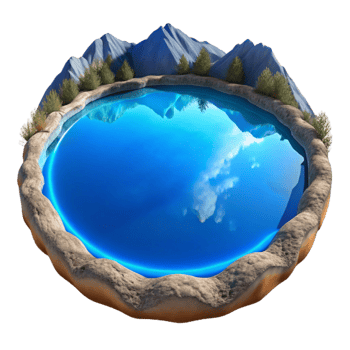 impressive rustic Blue Lake Reflection Clear Water Cutout genuine png