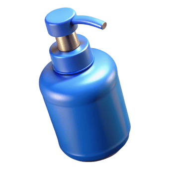 wonderful vintage Blue Lotion Bottle with Pump Dispenser Isolated exclusive png