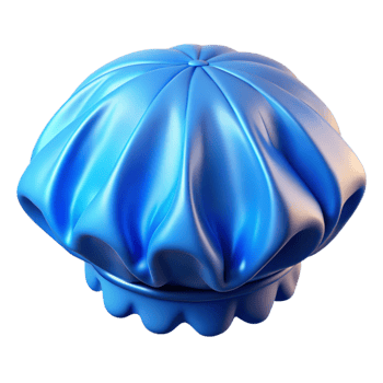 elegant traditional Blue Shower Cap Plastic Material Element high quality png