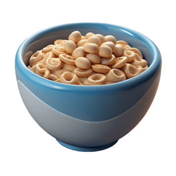 elegant vintage Bowl of Cereal Cutout Transparent Background high resolution png