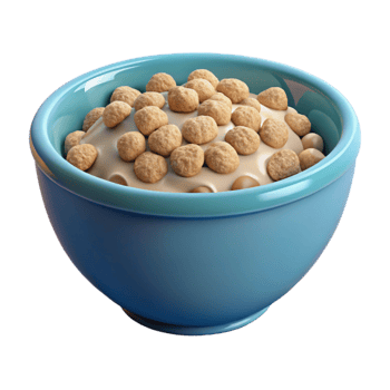 elegant abstract Bowl of Cereal Cutout Transparent Background 4K png