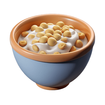 wonderful traditional Bowl of Cereal Cutout Transparent Background detailed png