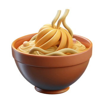 serene contemporary Bowl of Noodles Cutout Steaming Hot high resolution png