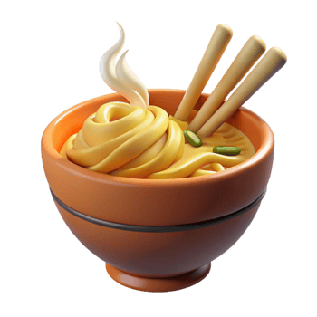 dramatic rustic Bowl of Noodles Cutout Steaming Hot genuine png