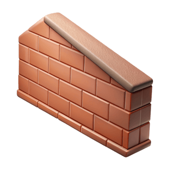 beautiful abstract Brick Wall Section Angled View Transparent professional png