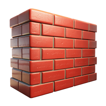 vibrant creative Brick Wall Texture Red Brick Cutout authentic png