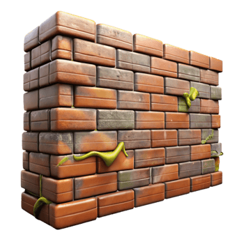 dramatic traditional Brick Wall with Graffiti Urban Art Cutout exclusive png