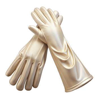 magnificent abstract Bridal Gloves Long Satin Ivory Color Transparent Background original png
