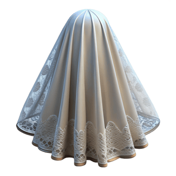 stunning traditional Bridal Veil Lace Detailed Edge Isolated genuine png