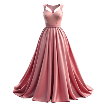 serene creative Bridesmaid Dress Pink Chiffon Flowing Cutout detailed png