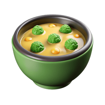 extraordinary minimalist Broccoli Cheddar Soup Bowl Isolated high resolution png