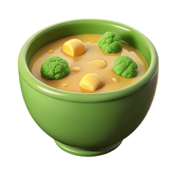 magnificent modern Broccoli Cheddar Soup Bowl Isolated genuine png