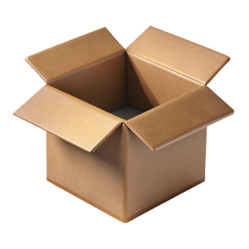 impressive contemporary Brown Cardboard Box Open Isolated genuine png