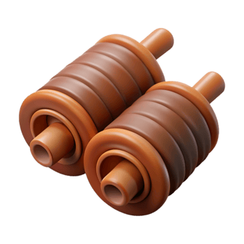 impressive modern Brown Hair Rollers Set Transparent high resolution png